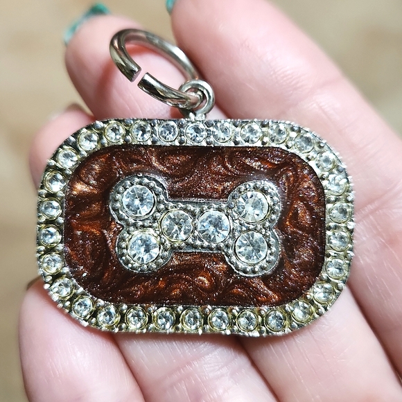 Set Of 3 Crystal & Enamel Dog Collar Charms - Picture 4 of 7